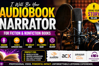 expertly narrate your fiction non fiction thriller audiobook for acx and audible