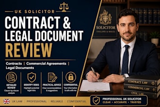 be your UK solicitor, review legal contracts, agreements and legal documents