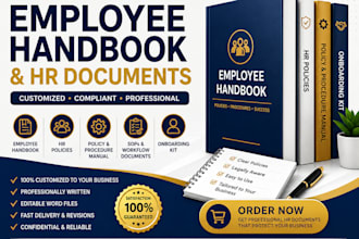 create employee handbook, HR policies, policy procedure manual, onboarding kit
