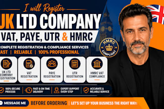 register UK ltd company, vat, paye, utr and hmrc vat compliance