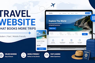 design wordpress travel website, tour travel agency website, booking website
