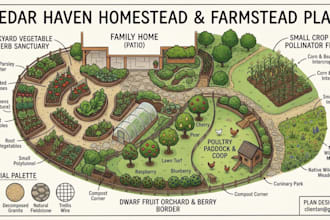 design farm layout, homestead plan, backyard landscape site plan