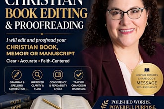edit and proofread your christian book, memoir or manuscript