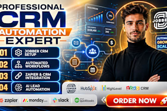 setup jobber automation, hubspot, servicetitan  hcp zoho CRM zapier integration