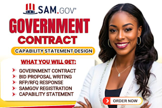 do government contract, bid proposal, rfp, rfq or grants, capability statement