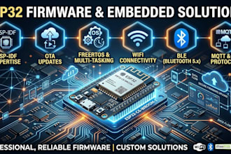 engineer espidf,ota , freertos,esp32 firmware, wifi, ble ,esp32c6,mqtt solutions