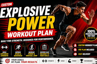 design a personalized explosive power workout plan for athletes