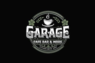 design cafe bar vintage brewery basement logo
