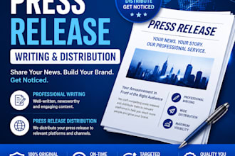 press release writing PR news content media outreach distribution support