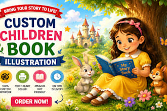 create custom children book illustration for your storybook