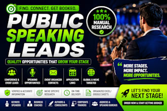 find verified public speaking leads and conference speaking opportunities
