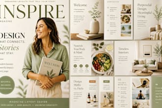 design a premium magazine, catalog or brochure layout