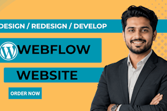 develop, redesign webflow website design, figma to webflow business website