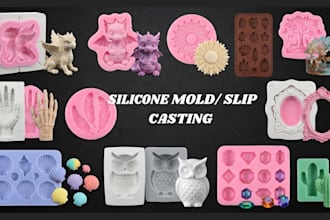 create custom silicone mold plastic injection mold slip casting mold stl 3mf