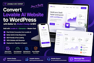 convert lovable ai website to wordpress, clone and redesign website,