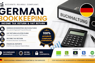 do german bookkeeping, income tax return, bookkeeping and vat return