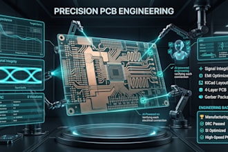 create high speed kicad pcb layout 4 layer pcb routing and gerber manufacturing