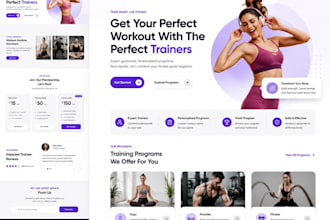 create fitness website, gym website, workout, nutrition personal trainer website