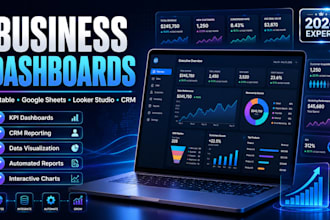 build business dashboards using airtable, googlesheets, looker studio, other crm