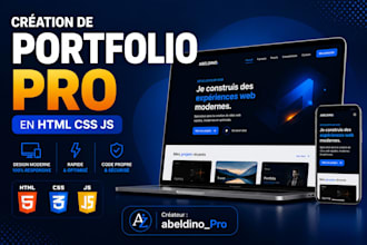 design a modern professional web portfolio for you