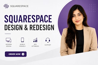 design, redesign, or build a modern squarespace website