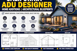 create california adu design home additions  architectural blueprints