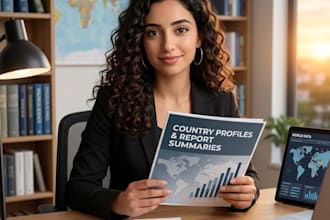prepare country profiles or report summaries
