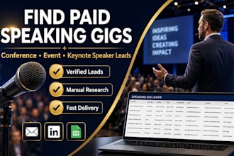 find paid speaking gigs conference event and keynote speaker leads