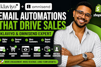 build klaviyo omnisend drip email flows shopify ecommerce automations