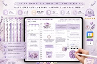 design responsive hyperlinked planner, etsy digital planner, etsy digital produc