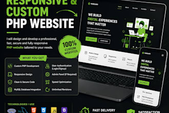 build a modern, responsive and custom PHP website