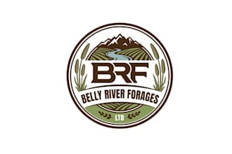 design a minimal rustic monogram logo for a custom farming