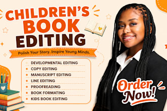 edit your children story book, proofread kids book, children book editor