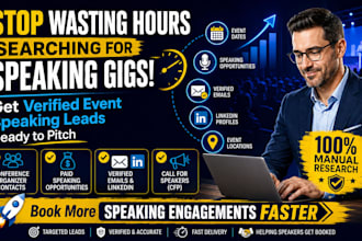 find verified paid event speaking leads and conference organizer contacts
