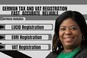 register your german tax number, vat id, eori, lucid llc and business accounting