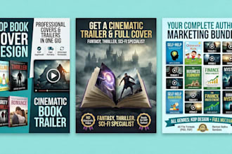 design professional kdp book cover and cinematic book trailer video