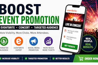boost event promotion, eventbrite, concert promotion to targeted audience
