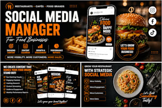 manage social media for restaurants, and food businesses