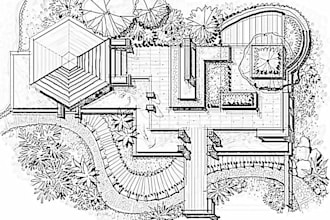 do 2d landscape, patio design and site plan