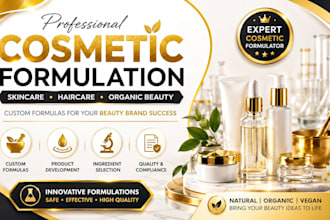 formulate skincare haircare organic cosmetics and beauty products