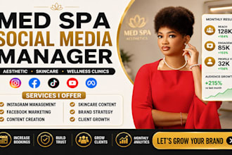 be your med spa social media maketing manager for aesthetic clinic marketing