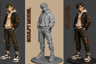 convert 2d image to 3d model, 3d toys, 3d logo, stl files for 3d printing