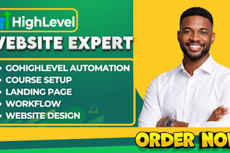 design gohighlevel website, landing page and crm setup