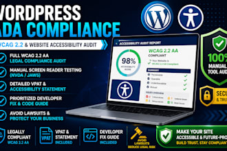 do wordpress ada compliance website audit wcag 2 2 screen reader test