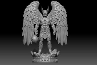 modify 3d warrior stl,collectible,obj statue,superhero figurine,zbrush,dnd print