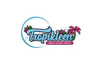 design fun and bright laundry clean logo