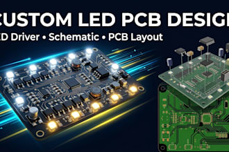 design custom led lighting pcb, driver circiuit, schematic and layout