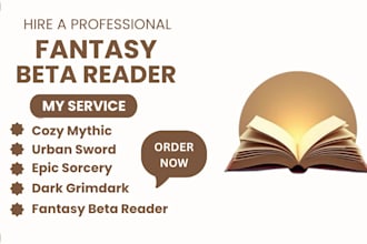 be your fantasy beta reader for epic sorcery urban dark cozy mythic novel