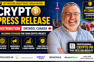 publish crypto press release for ontario blockchain and web 3 startups