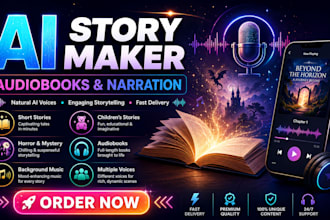 create ai voice over narration for audiobooks and youtube